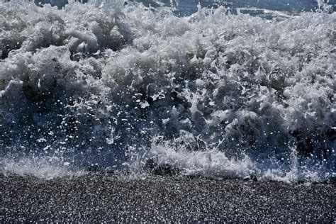 Wave Hitting The Beach Free Stock Photo Public Domain Pictures