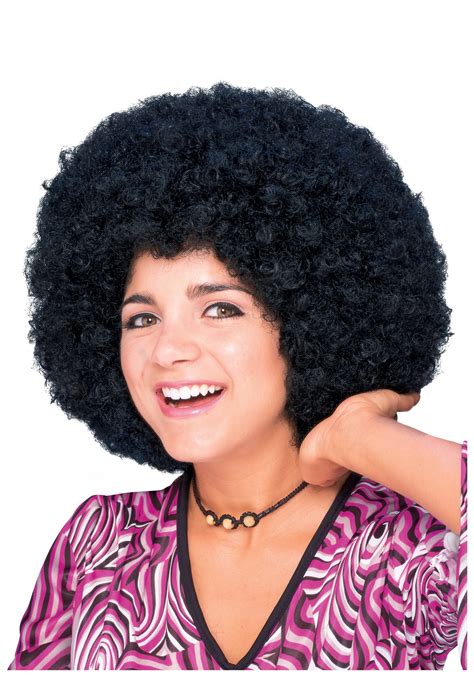 If you are ready for the commitment, you can go for this look. Discotheque Afro Wig - Cheap 70s Afro Black Wigs