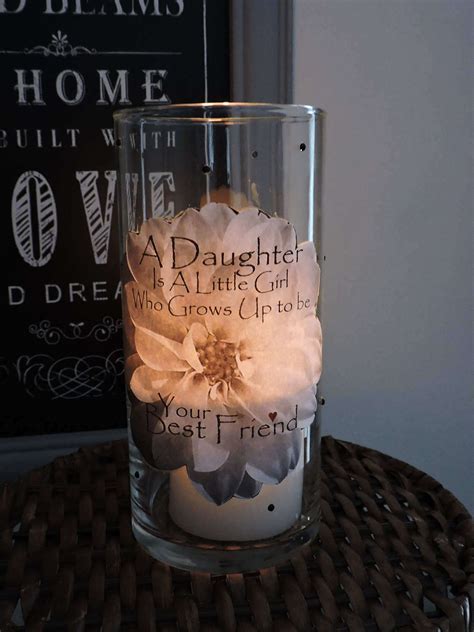 Hope you will enjoy your day, but don't. Daughter Candle Holder Daughter Gift Daughter Birthday | Etsy