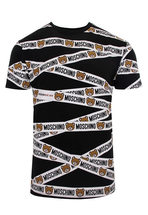 Moschino Tape Shirt Black Cheap T Shirts Mens Shirts Mens Long