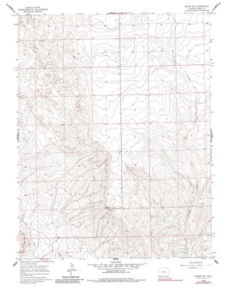 Boone Hill Topographic Map 124000 Scale Colorado