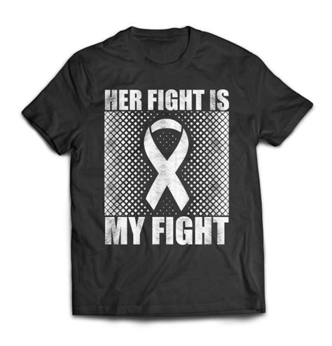 her fight is my fight breast cancer ribbon t shirt merch by amazon pre made designs