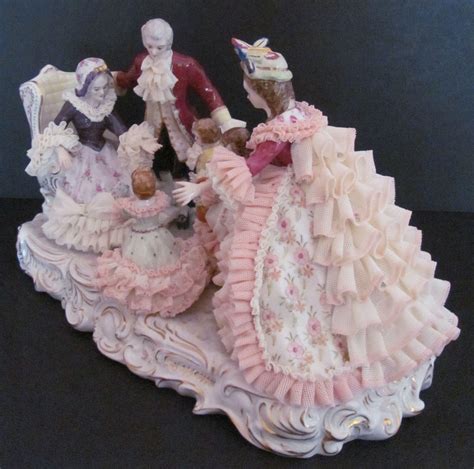 Dresden Porcelain Lace Figurine Grandmothers Birthday Muller From