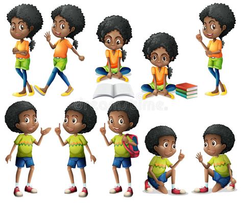 African American Kids Stock Vector Illustration Of Race 43864189