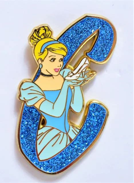 Disney Princess Glitter Letter Mystery Box Collection Cinderella Pin