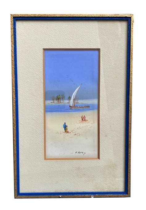 Pair Of Framed And Matted Orientalist Scene Watercolours By Frederick