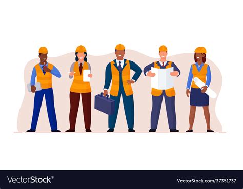Civil Engineer Architect Construction Worker Vector Image