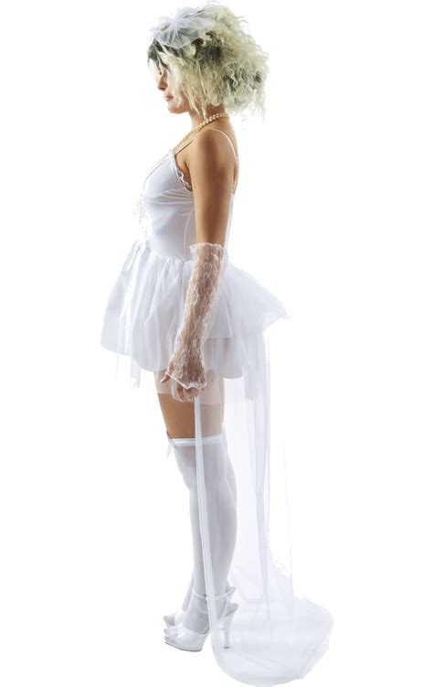Adwomens 80s Virgin Bride Costume