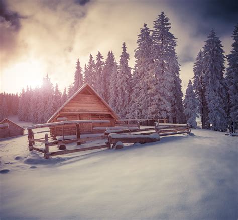 Snow Landscape View Download Winterdesktop Images