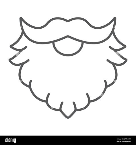 Leprechaun Beard Thin Line Icon St Patricks Day And Holiday Santa