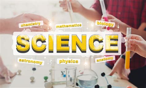 Kids Learning Chemistry School Laboratory Experiment Background Stock