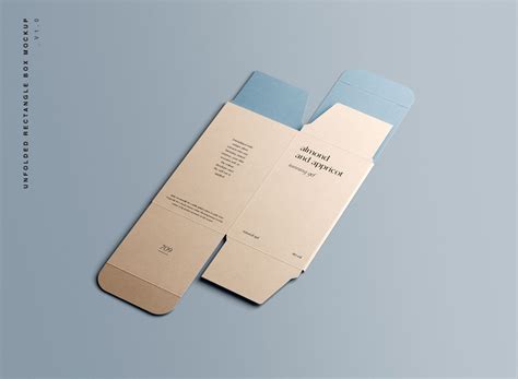Download Unfolded Rectangle Box Mockup