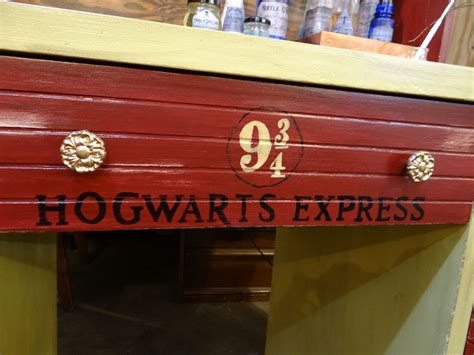 Center Drawer Handpainted On Harry Potter Desk By Anne Tiques Harry