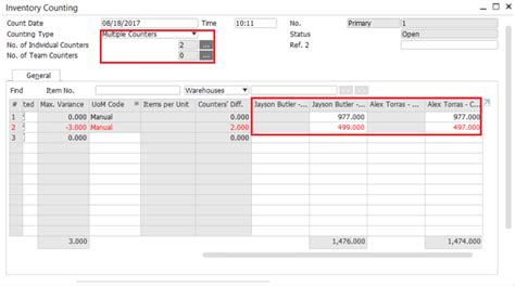 Tracking The Inventory Counting In Sap Business One