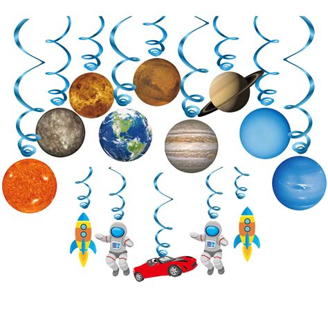 Buy Konsait Solar System Whirls14pack Outer Space Hanging Swirl Home