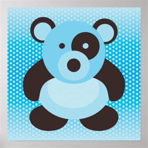 Baby Blue Panda Bear Poster Zazzle