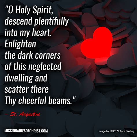 Saint Augustine Quote Prayer To The Holy Spirit Missionaries Of