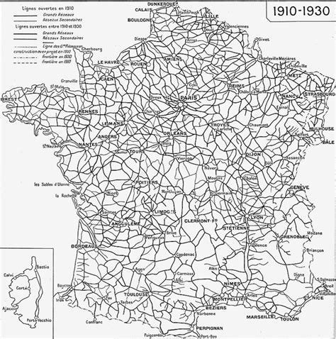 Evolution Of The French Railway Network From 1910 Maps On The Web