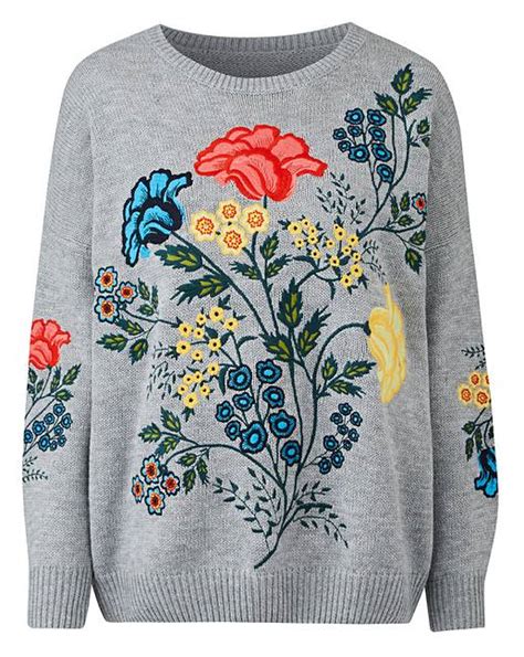 Embroidered Jumper Simply Be