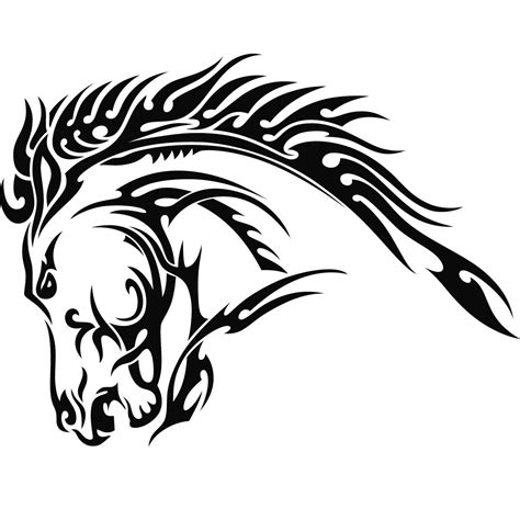 Details About Tribal Horses Head Animals Wall Art Sticker Wall Decal