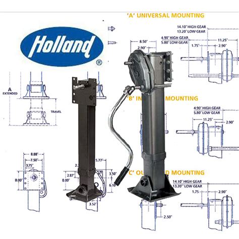 Replacement Saf Holland Landing Gear Hd Semi Trailer Tandem Landing