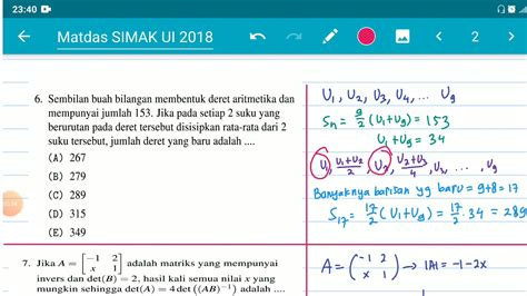 No 6 Soal Dan Pembahasan SIMAK UI Matematika Dasar 2018 YouTube