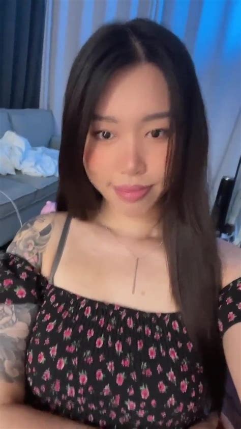 asian twitch streamer show off her sexy body with hot dress cam video
