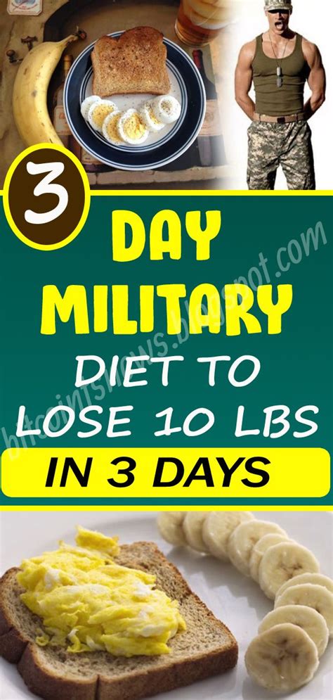 3 Day Military Diet To Lose 10 Lbs In 3 Days Diet And Nutrition Lose