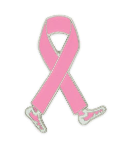 pinmart s pink awareness ribbon breast cancer walk enamel lapel pin c2119pel32d