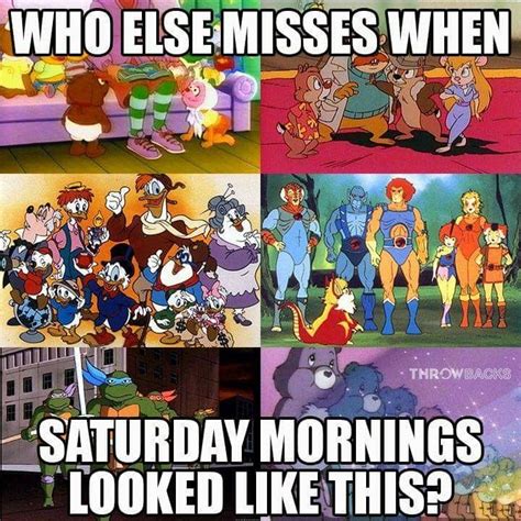 I So Miss Saturday Morning Cartoons Childhood Memories 90s 1980s