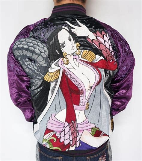 Original Karakuri Tamashi X One Piece Boa Hancock Reversible Sukajan Jacket Mens Fashion