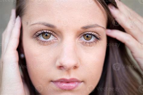 Close Up Female Face 17212322 Stock Photo At Vecteezy