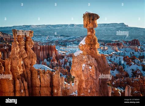 Beautiful Scenery Of The Bryce Canyon National Park In Utah Covered In