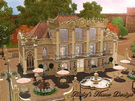 Sims3 Versailles French Restaurant 凡爾賽法式餐廳 Ruby Red Sims