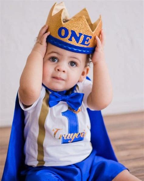 Personalized First Birthday Outfit Boy Prince 1st Birthday Costume