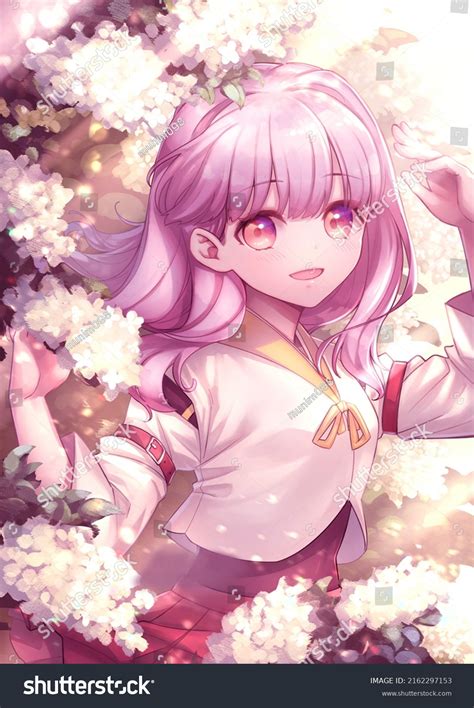 Beautiful Cute Anime Girl Illustration Stock Illustration 2162297153