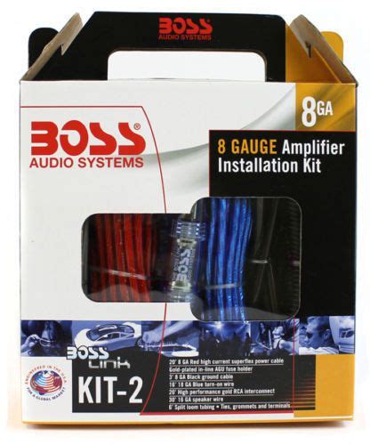Sell New Boss Kit2 8 Gauge Complete Car Amplifier Wiring Kit 8 Ga Wire