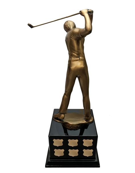 Cast Bronze Male Golfer Perpetual Trophy