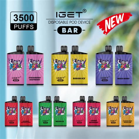 New Flavors Available Iget Bar 3500 Puffs 12ml 5 Nicotine Disposable