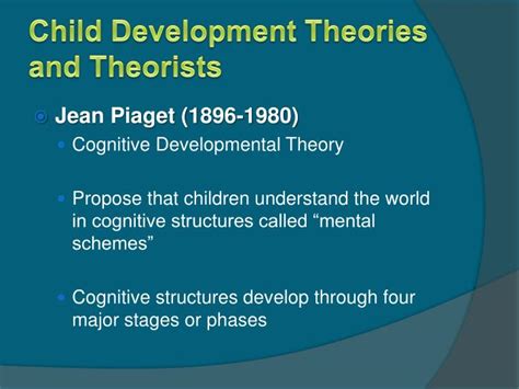 Ppt Child Development Theories And Theorists Powerpoint Presentation