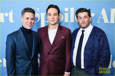 jim parsons and ben aldridge suit up for spoiler alert premiere in nyc photo 4863619 jim