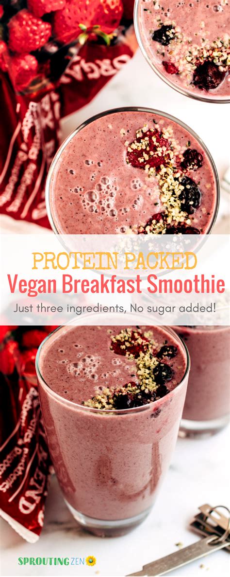 Protein Packed Vegan Breakfast Berry Smoothie Artofit