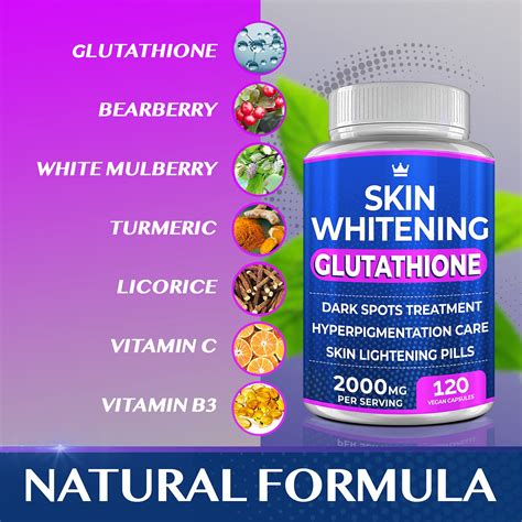 Buy Glutathione Whitening Pills 120 Capsules 2000mg Glutathione