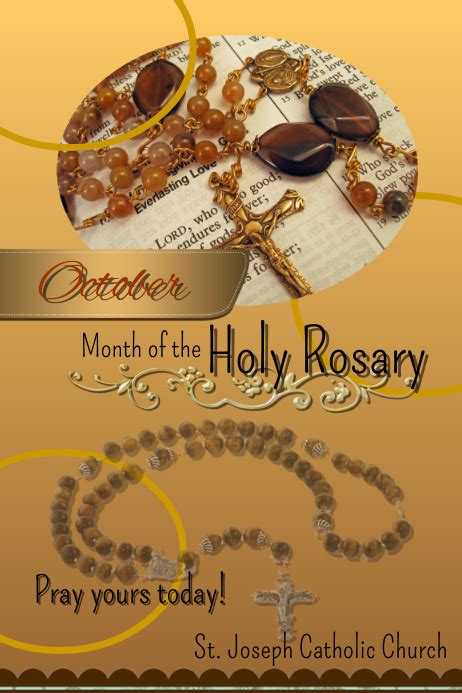 Month Of The Holy Rosary Prayer Poster Teacher Made Reverasite