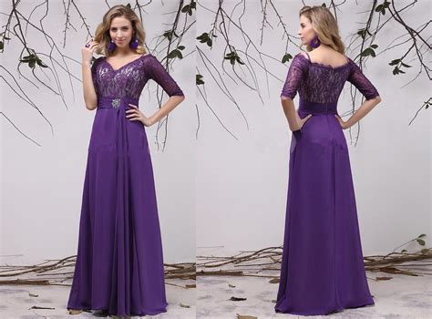 Half Sleeve Purple Bridesmaid Dresses Budget Bridesmaid Uk Shopping