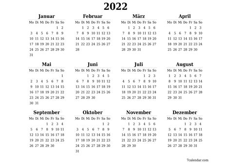 Druckbare Kalender Und Planer Für 2022 2023 2024 2025 A4 A3 Nach