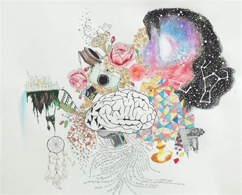Illustration Brain Art Brain Drawing Mixed Media Illustration