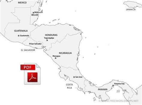 Printable Blank Map Of Central America Famosoy Mortal