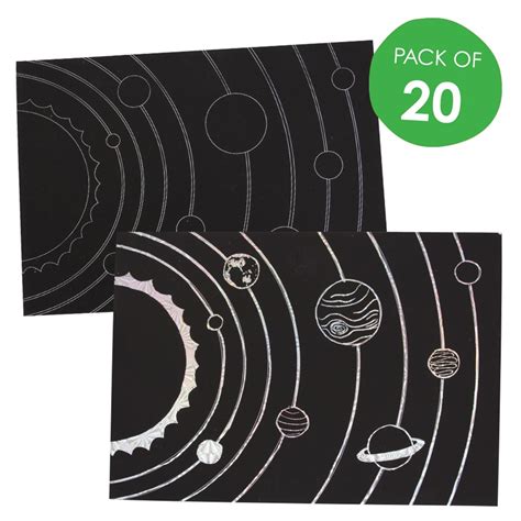 The solar system is the gravitationally bound system of the sun and the objects that orbit it, either directly or indirectly. Scratch Board Solar System Sheets - Pack of 20 | Scratch ...
