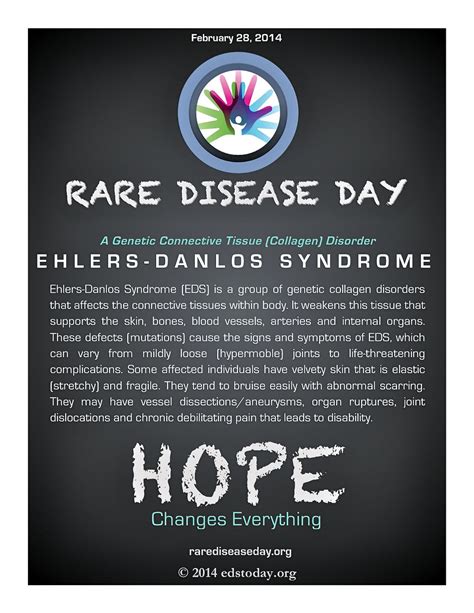 Rare Disease Day ~hope~ Changes Everything Ehlers Danlos Syndrome